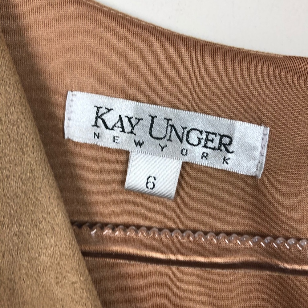 Kay Unger of New York Faux Suede Ruched Dress - Picture 7 of 7
